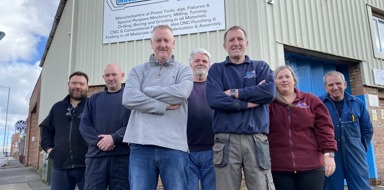 Team stood outside premises at MachFab